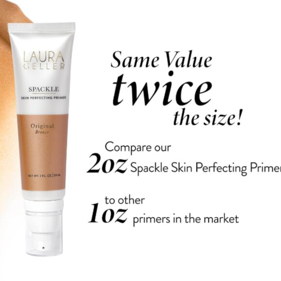 🔥3/$30 NEW Laura Geller Spackle Skin Perfecting Primer Original Bronze $36.00 - Picture 9 of 10
